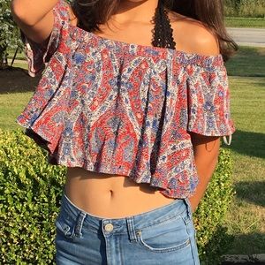 Off the shoulder floral top